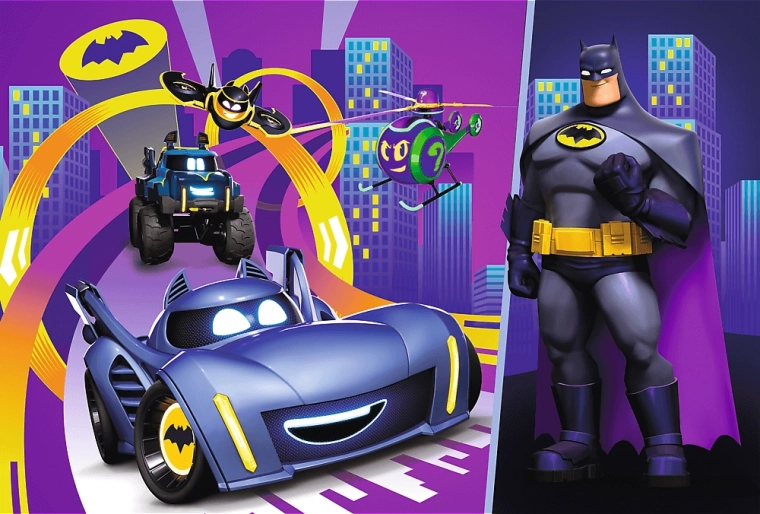 Puslespil 60 brikker - Batman og hans køretøjer
