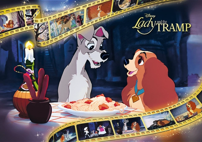 TREFL Puzzle Premium Plus Iconiske Øjeblikke: Lady og Vagabonden 1000 brikker