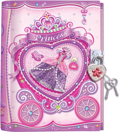 Pecoware dagbog med lås – prinsesse
