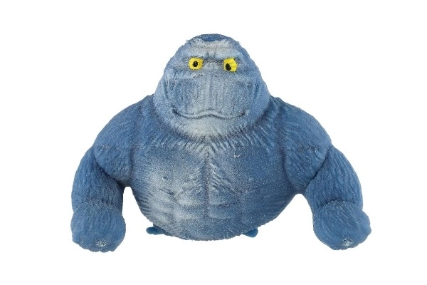 Gorilla antistress strækbar fyldt med sand 400 g silikone 12 cm 4 farver 8 stk i boks