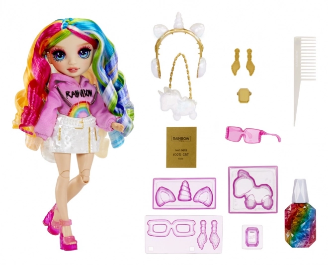 Rainbow High kreative krystaller dukke - Amaya Raine
