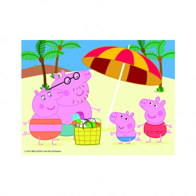PEPPA GRIS 12 Træ licens terninger