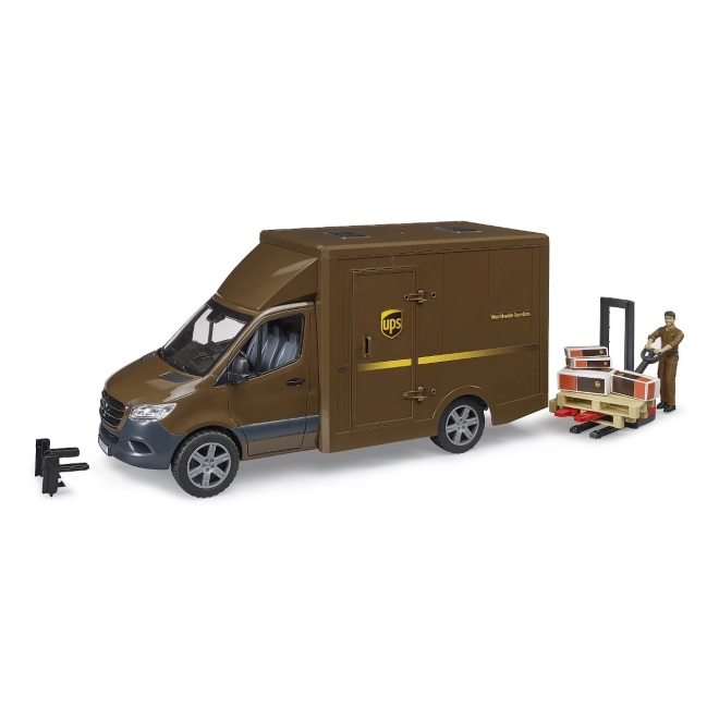 UPS Delivery Bruder MB Sprinter med figur og tilbehør