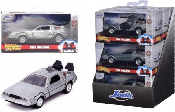 Metal modelbil Back to the Future DeLorean Time Machine 1:32 med åbnebare døre