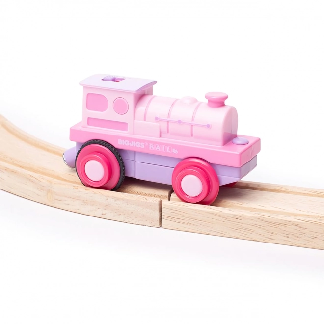 Bigjigs Rail Elektrisk lokomotiv Stærk lyserød