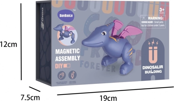 Sammenklappelig magnetisk pterosaurus med lyde og optagelse
