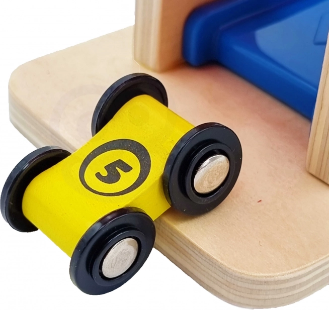 Tooky Toy Farverig bilrutschebane