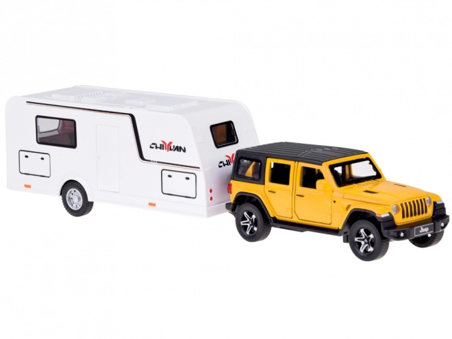 Auto til ferie terrængående bil og campingvogn