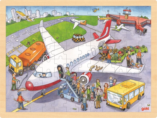 Træpuslespil På lufthavnen 96 brikker