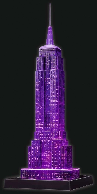 RAVENSBURGER Lysende 3D puslespil Natversion Empire State Building 216 brikker