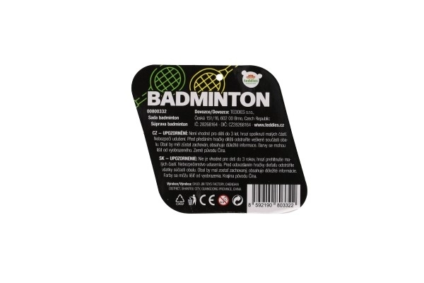 Børne badmintonsæt metal/plast med to ketchere og en fjerbold