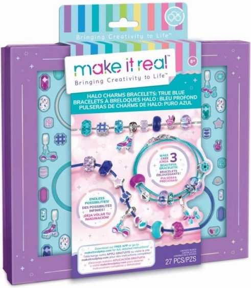 Make It Real sæt til armbåndsfremstilling Halo Charms True Blue