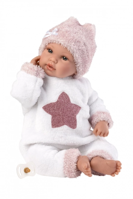 Llorens 63648 NEW BORN - realistisk dukke baby med lyde og blødt stofkrop - 36 cm