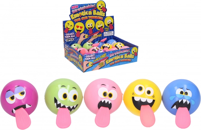 Lysende bold med smil og tunge 5,5 cm