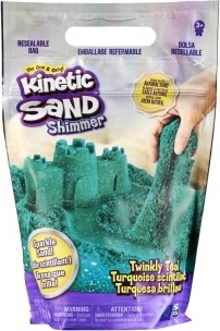 Kinetic Sand blågrøn glitrende sand 0,9 kg