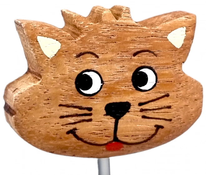 Træblyant med kattehoved