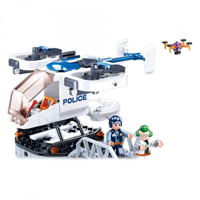 Sluban Politi M38-B0823 Politiets helikopter med drone til fangeoverførsel