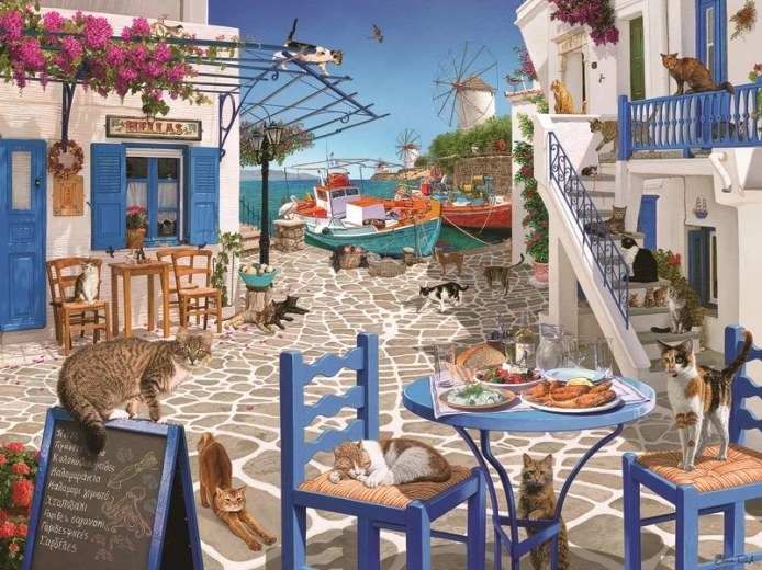 Ravensburger puslespil Katte på Mykonos 1500 brikker