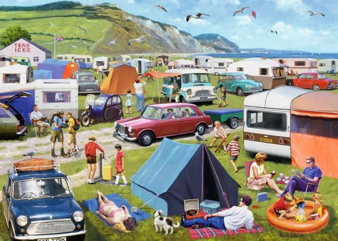 Puslespil Camping i campingvogn 1000 brikker