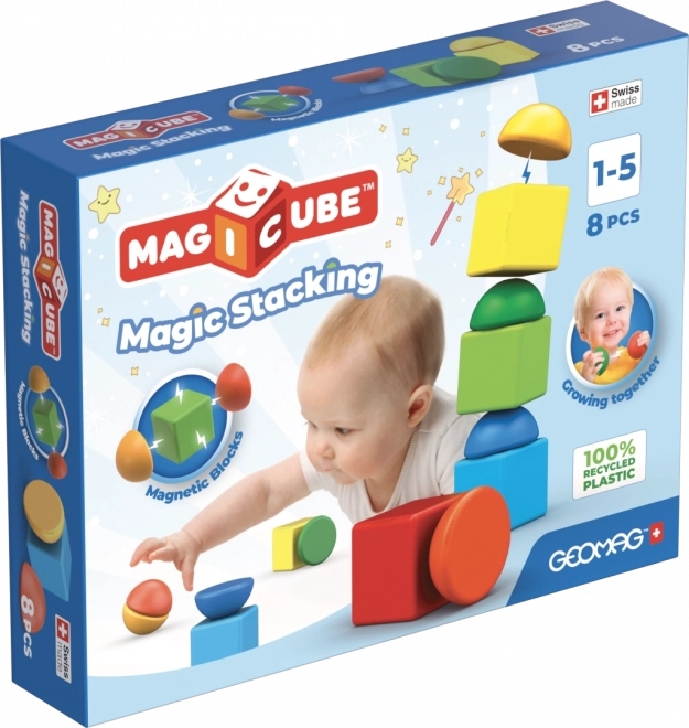 Geomag Magicube Stacking – magnetisk byggesæt til de mindste, 8 dele