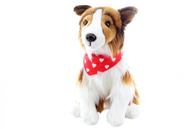 Plys Langhåret Collie med Tørklæde 26 cm MILJØVENLIG