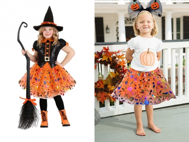 Halloween-kostume med hårbøjle og tutu-nederdel