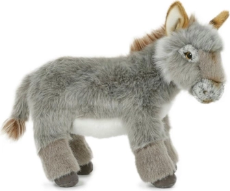 plysbamse æsel 25 cm til babyer