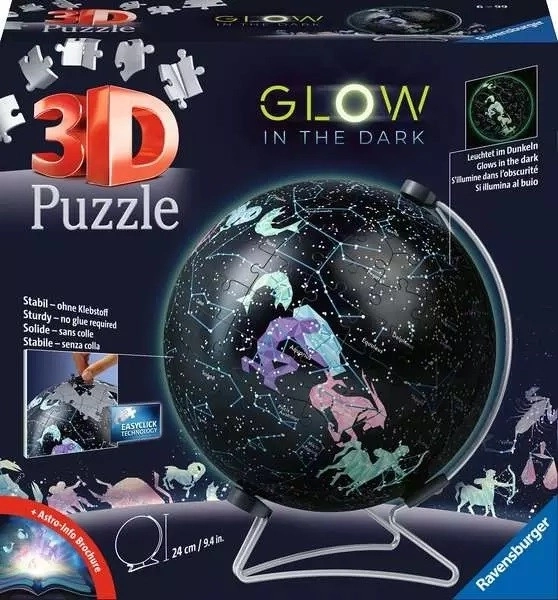 RAVENSBURGER Lysende puzzleball Stjerneglobus 190 stykker