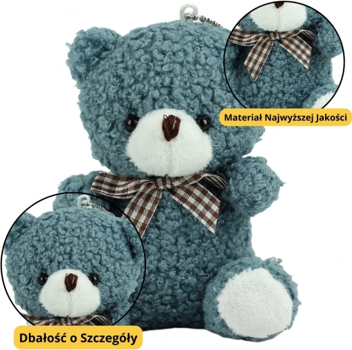 Plys-nøglering Bamse Blå 8 cm