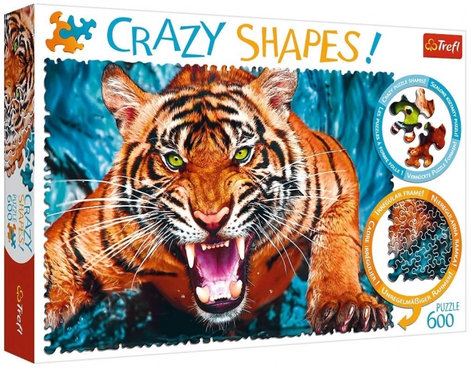 TREFL Crazy Shapes puslespil tigerangreb 600 brikker