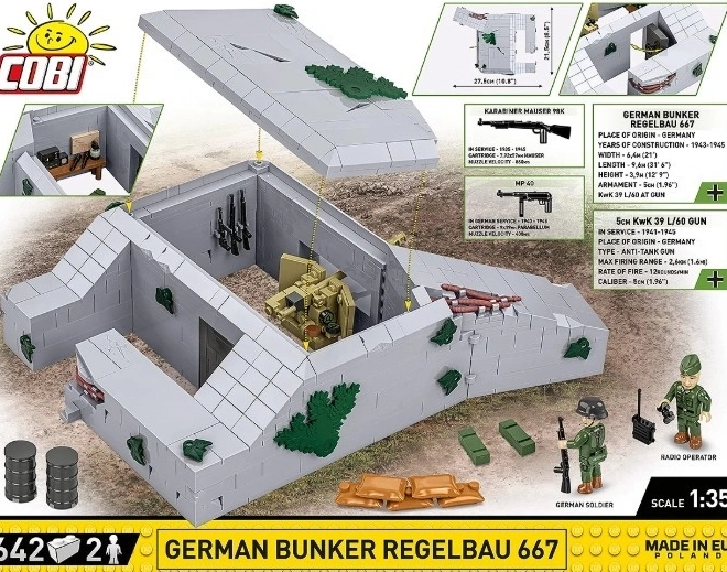 Bunker Regelbau 667 fra COBI-klodser