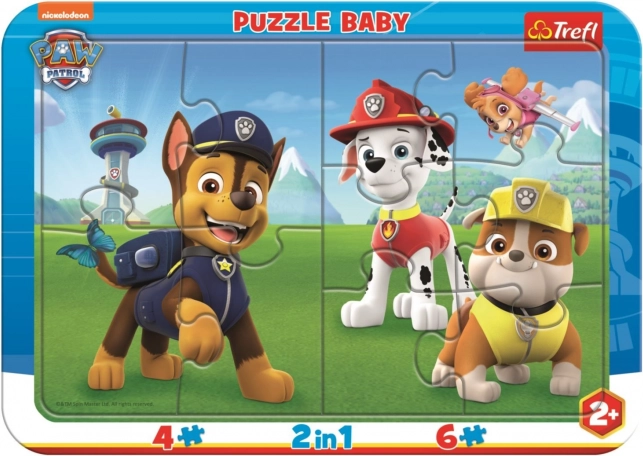 Baby puslespil Glad PAW Patrol 2-i-1, 10 brikker