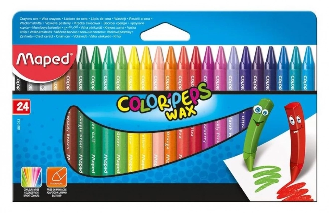 MAPED Trekantede farvekridt Color'Peps Wax 24 stk