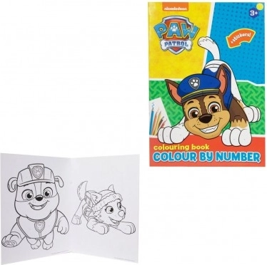 Maling efter tal med klistermærker Paw Patrol 21x29,5cm