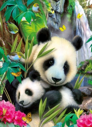 Ravensburger puslespil Lovely Panda 300 brikker