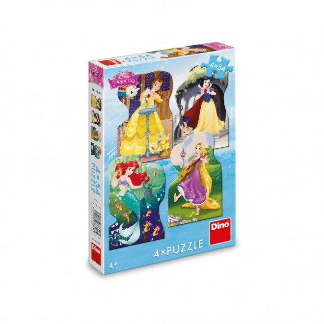 DINO Puslespil Disney prinsesser 4x54 brikker