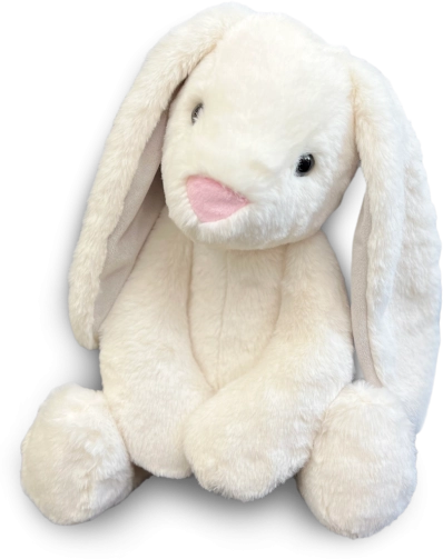 Cremefarvet plysbamse kanin