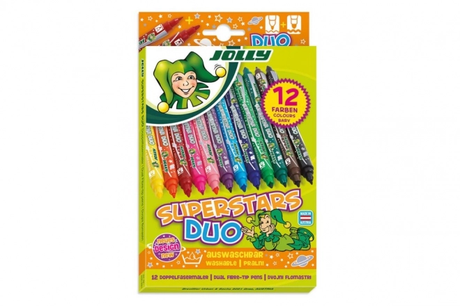 Superstars Duo tosidige markører 12 stykker