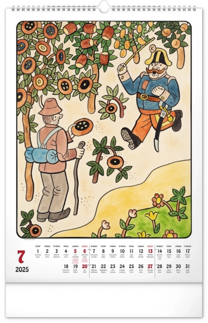 Vægkalender Josef Lada 2025, 33 × 46 cm