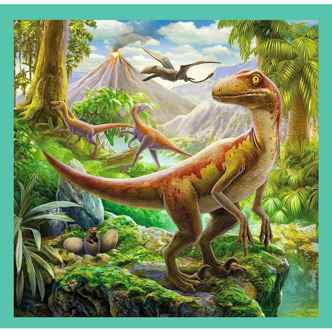 Puslespil 3i1 Dinosaurens Verden 20x19,5cm i kasse 28x28x6cm