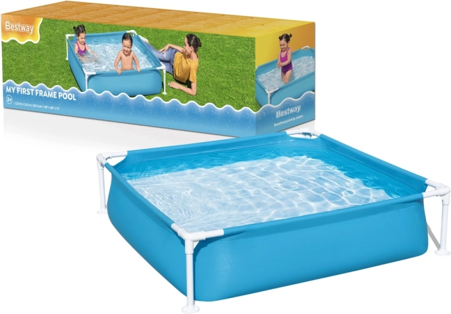 Have-rammebassin til børn 122 × 122 × 30 cm BESTWAY