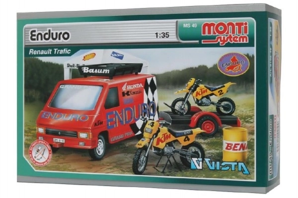 Byggesæt Monti System MS 49 Enduro Renault Trafic 1:48 i æske 22x15x6cm