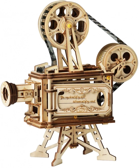 RoboTime 3D træ mekanisk puslespil Filmprojektor