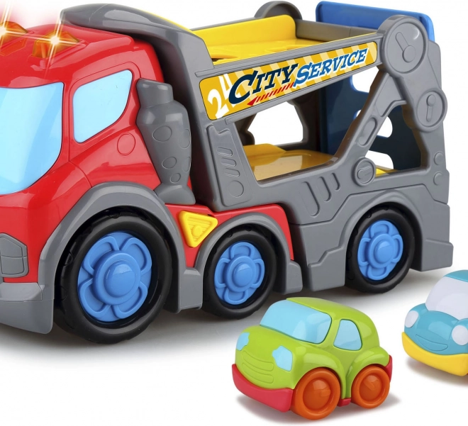 Kiddy autotransporter med effekter, 31 cm + 2 biler 9 cm