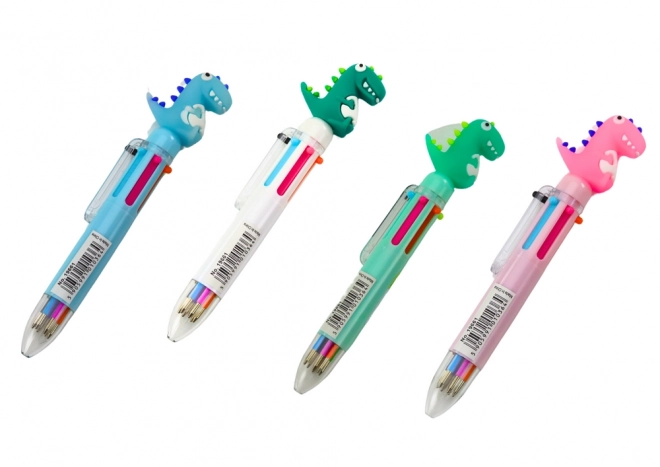 Flerfarvet automatisk pen Dinosaur Mix 6 farver