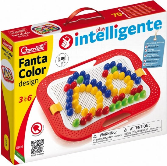 Mozaik QUERCETTI Fanta Color Design – kreativt pegboard-sæt til børn