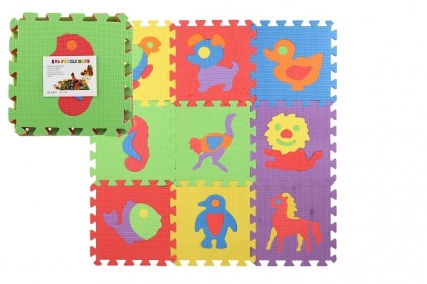 Skum puslespil Dyr 29x29x1cm 10 stk. i folie