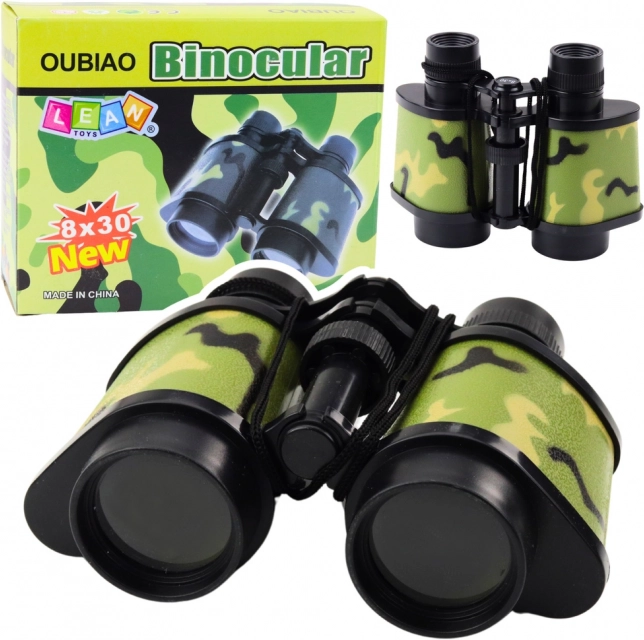 Børnekikkert i camouflagedesign 8x30