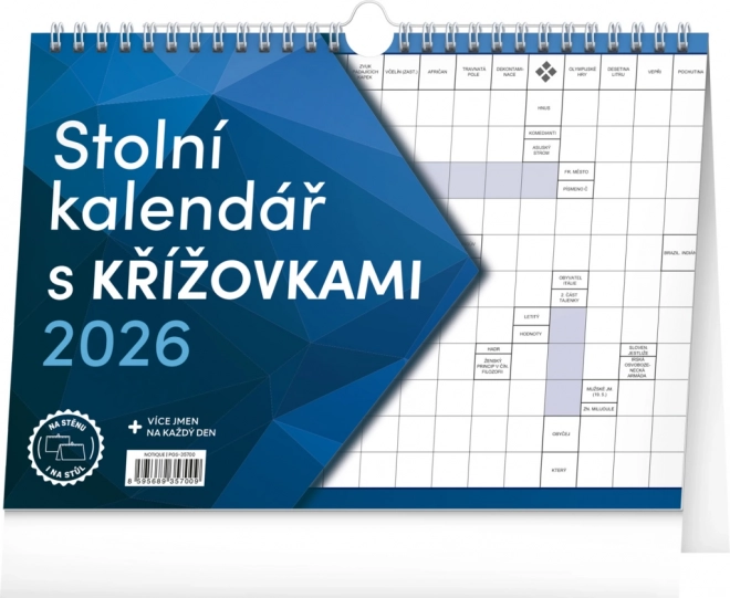 Bordkalender med krydsord 2026