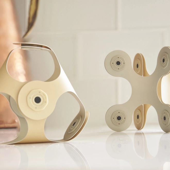 CLIXO Designer beige og grå - magnetisk byggesæt 9 stykker
